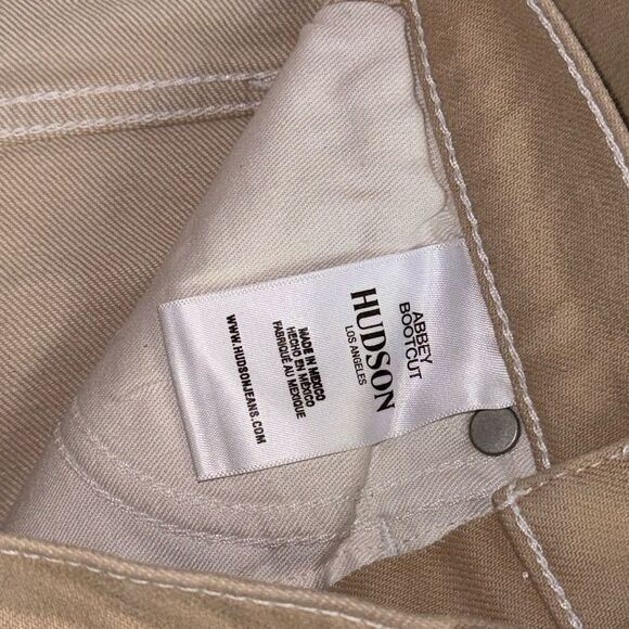 HUDSON Abbey Ripped High Waist Bootcut Jeans Color Beige Womens Size 23 - Picture 10 of 14